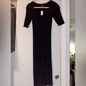 Gap Black Midi Knit Dress Small
